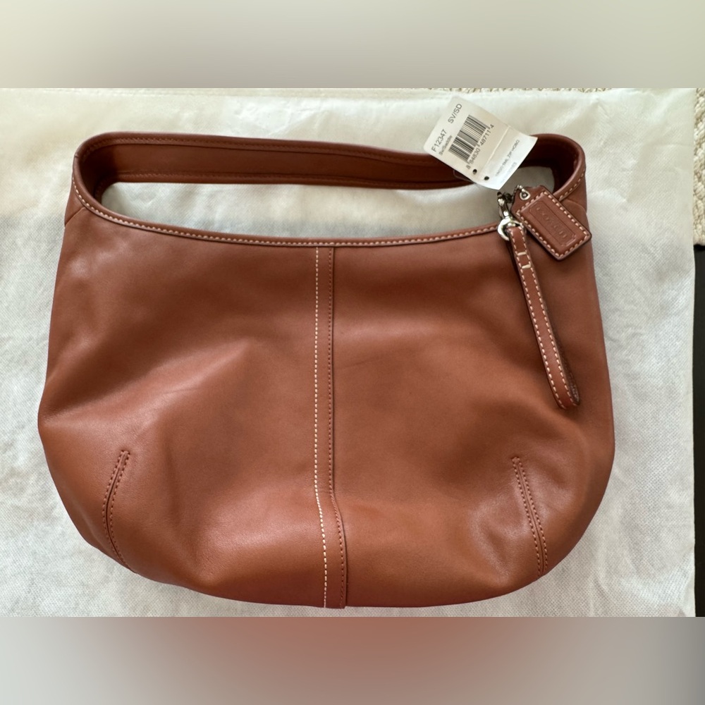 Coach Saddle Brown Leather Ergo Small Zip Hobo Bag